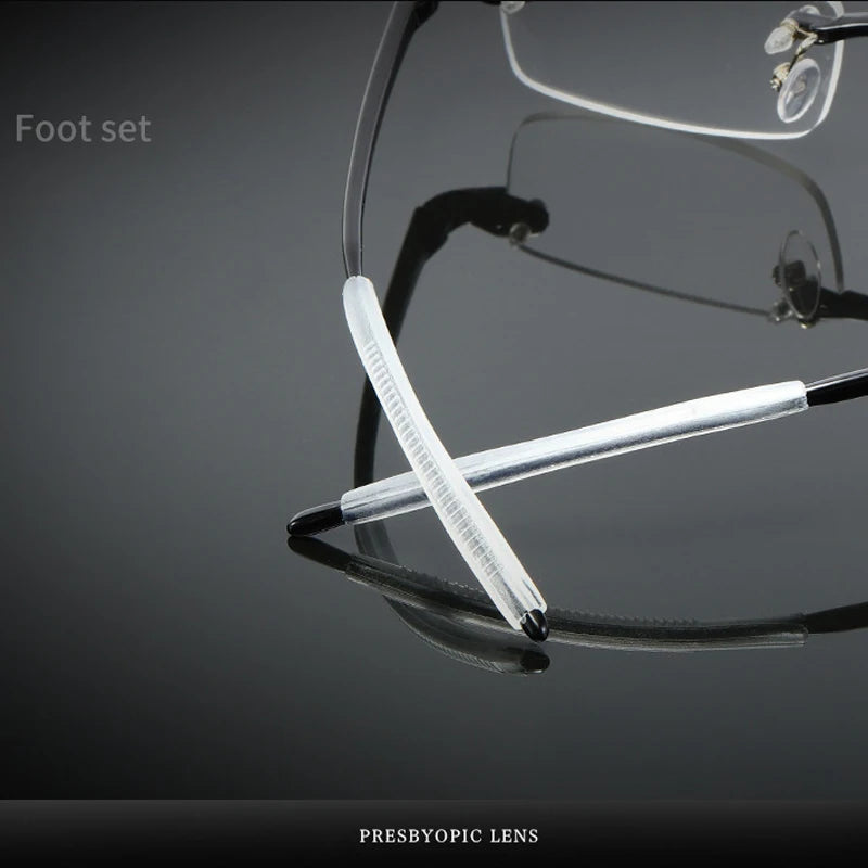 Rahmenlose blaues Licht blockierende Lesebrille für Herren und Damen, modisch, randlos, Hyperopie-Brille, Dioptrien +1,0 +1,5 +2,0 +2,5 +3,0